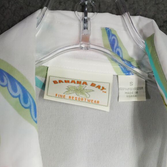 Banana Bay Fine Resort Wear Wrap Womens Size S White Floral Tie Front - Picture 4 of 13